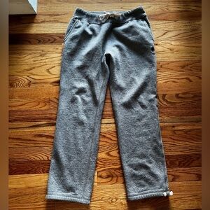 Polo Ralph Lauren Small Sweat Pants Joggers Gray‎ Fleece Knit Pull On Logo